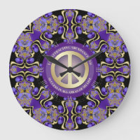 Lila PEACE-Bekräftigung Mandala