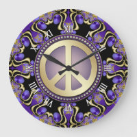 Lila PEACE Gold Royal Geometry Mandala