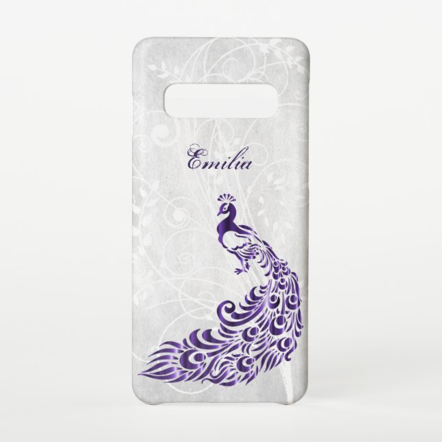 Lila Peacock Personalisiert Samsung Galaxy Case Samsung Galaxy Hülle (Rückseite)