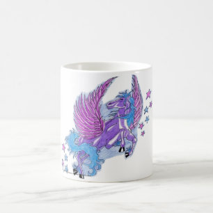 Lila Pegasus Fantasy-Tasse Kaffeetasse