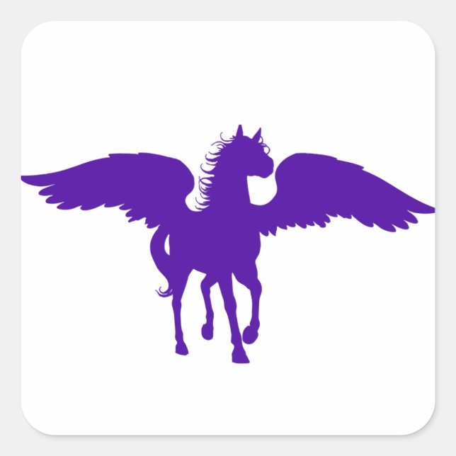 Lila Pegasus Stickers (Vorderseite)