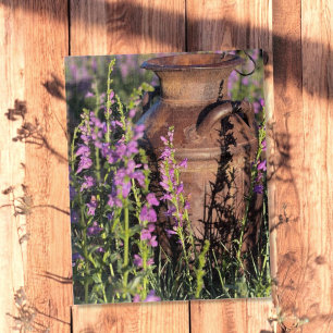 Lila Penstemon und rudimentäre alte Milch Foto Puzzle