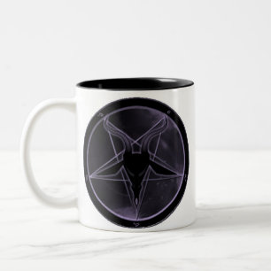 Lila Pentagram Zweifarbige Tasse