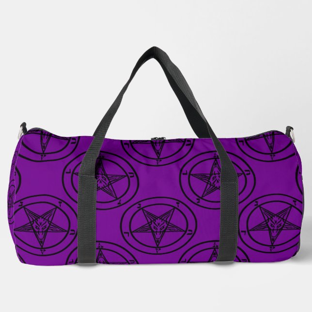 lila Pentagramm-halloween Duffle Bag (Vorderseite)