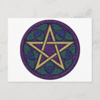 Lila Pentagramm Triquetra
