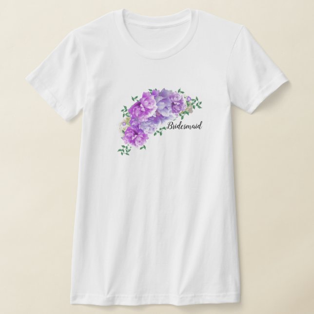 Lila Peonies Bridesmaid T - Shirt (Ablage )