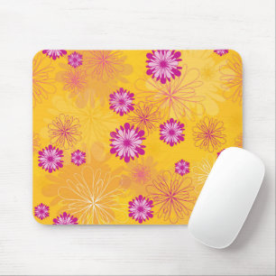 Lila Peonies Gelbe Blumengarten Frühlingsblumen Mousepad