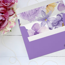 Lila Peonies Romance Wedding Liner