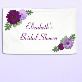 Lila Peony Floral Brautparty Banner