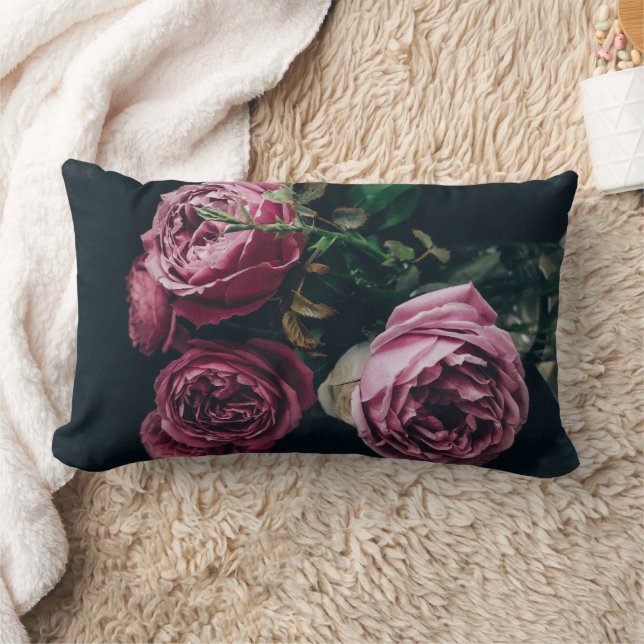 Lila Peony Floral Throw Kissen (Decke)