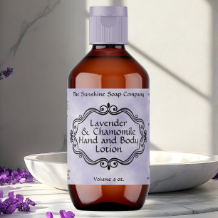 Lila Pergament-Vintage-Rahmen-Kosmetiklabel