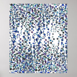 lila Perlenkette-Pflanze Aquarell  Poster