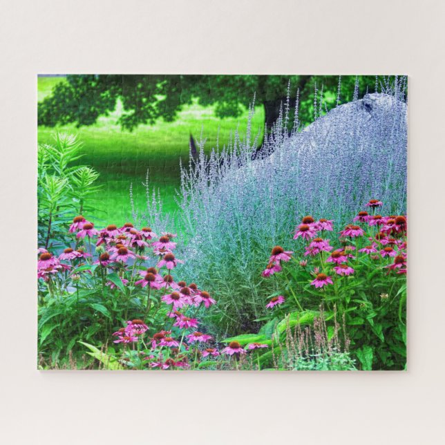 Lila Perovskia und Echinacea Puzzle (Horizontal)