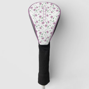 Lila Personalisierte Blumendamen Golf Headcover
