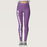 Lila personalisierte Damen-Leggings