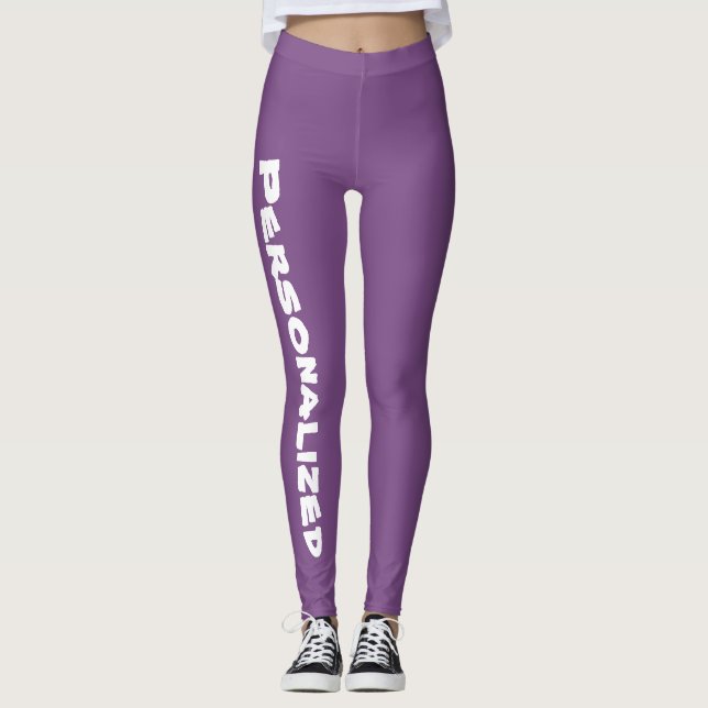 Lila personalisierte Damen-Leggings Leggings (Vorderseite)