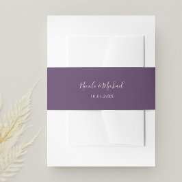 Lila Personalisierte Hochzeit Einladungsbanderole