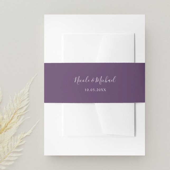 Lila Personalisierte Hochzeit Einladungsbanderole (Von Creator hochgeladen)