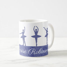 Lila Personalisierter Ballerina Ballettlehrer Kaffeetasse