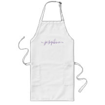 Lila Personalisierter Skriptname Erwachsene-Schürz