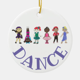 Lila Personalisierter Tanzlehrer Ballett Stich Jaz Keramik Ornament