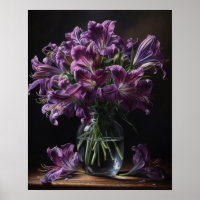 Lila peruanische Lieben Blume Art Print Poster