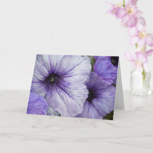 Lila Petunia Blume Floralkunst Karte