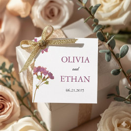 Lila Petunia Blumen Hochzeitsgunstanhänger Geschenkanhänger