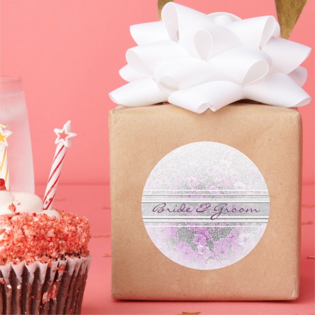 Lila Petunia Elegant Stickers (Party)