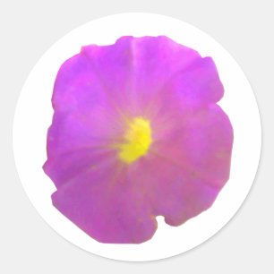 Lila Petunia Round Stickers