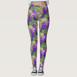 Lila Petunias Abstrakt Leggings