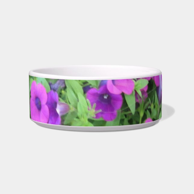 Lila Petunias Haustiere Bowl Napf (Vorderseite)