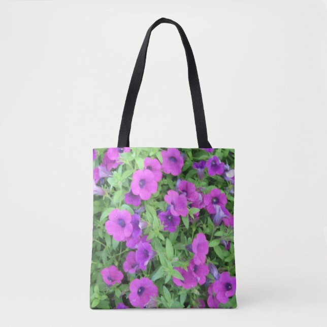 Lila Petunias Tote Bag (Vorderseite)