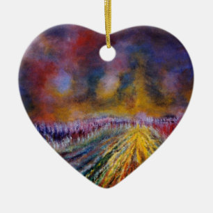 Lila Pfad Keramik Ornament