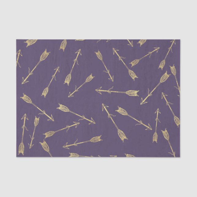 Lila Pfeile (Design 7 der Lila Serie) Seidenpapier (Vorderseite)