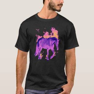 Lila Pferd am Feuerpferd Cooles Tier Foto T-Shirt