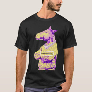 Lila Pferd Grafik /motivierende Zitate  T-Shirt