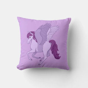 Lila Pferd Pegasus Kissen