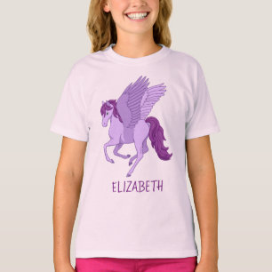 Lila Pferd Pegasus T-Shirt