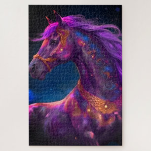 Lila Pferd Puzzle