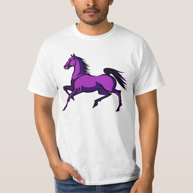 Lila Pferd Shirt (Vorderseite)