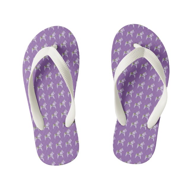 Lila Pferde Flip Flops (Fußbett)
