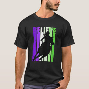Lila Pferderennen Motivierend Inspirierend Frauen T-Shirt