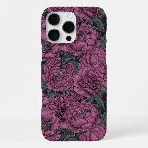 Lila Pfingstrosenblüten iPhone 16 Pro Max Hülle
