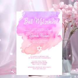 Lila Pfirsichfarben Pfirsichstern BAT MITZVAH Einladung