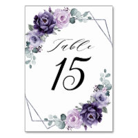 Lila Pflaumenblüten Geometrische Hochzeit