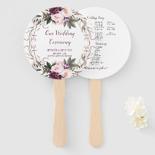 Lila Pflaumenlavender Peonies Greenery ROUND Fans Fächer