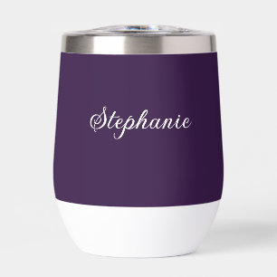 Lila Pflaumenname Moderne Elegante Monogramm Boho