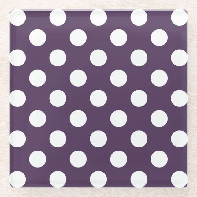 Lila Pflaumenspalte Glasuntersetzer (Vorderseite)