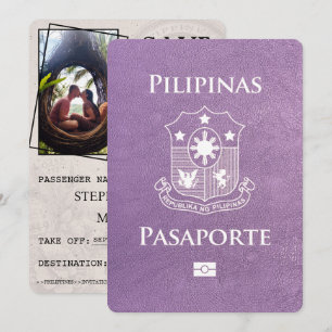 Lila Philippinen Reisepass Save The Date